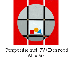 Compositie met CV+D in rood